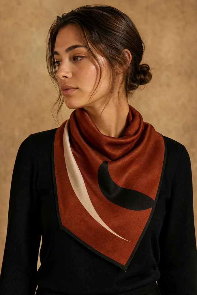 Copper Drift Neckerchief styled view