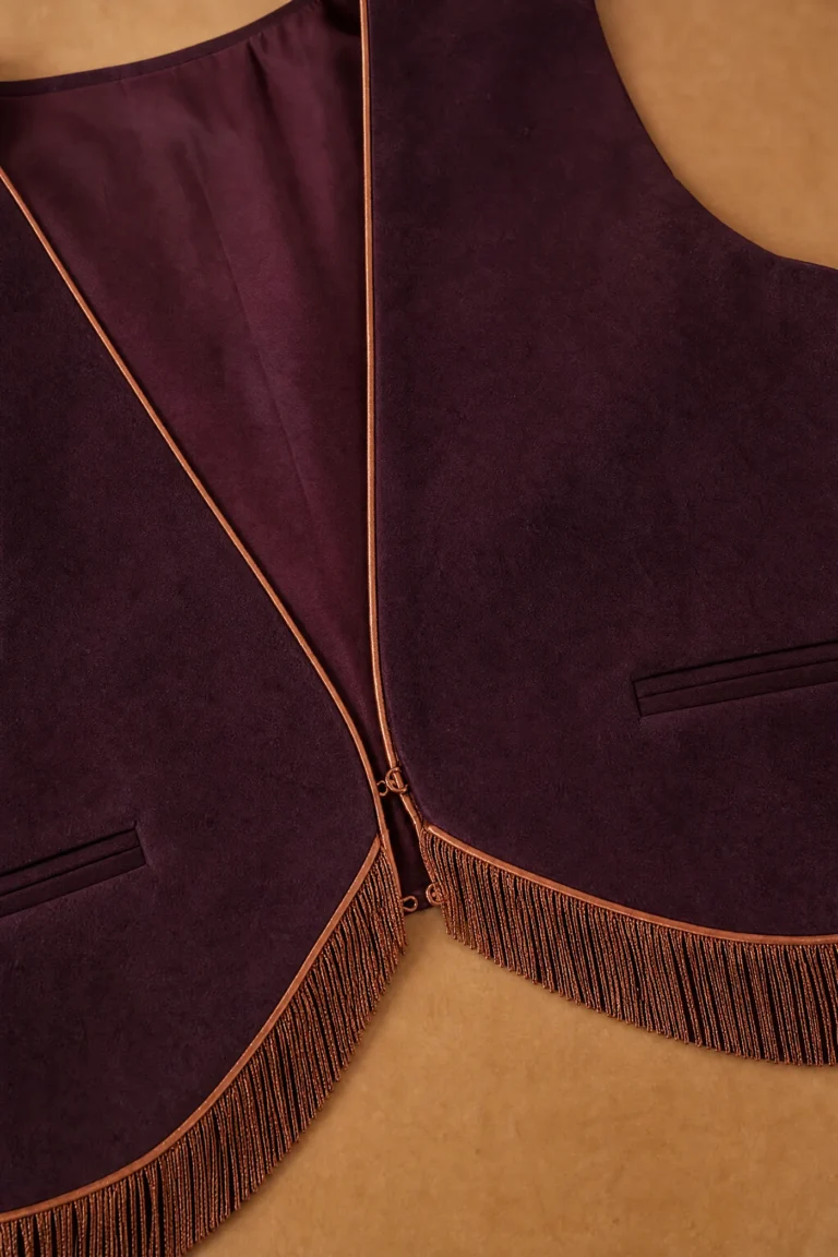 Copperline Cropped Waistcoat design detail