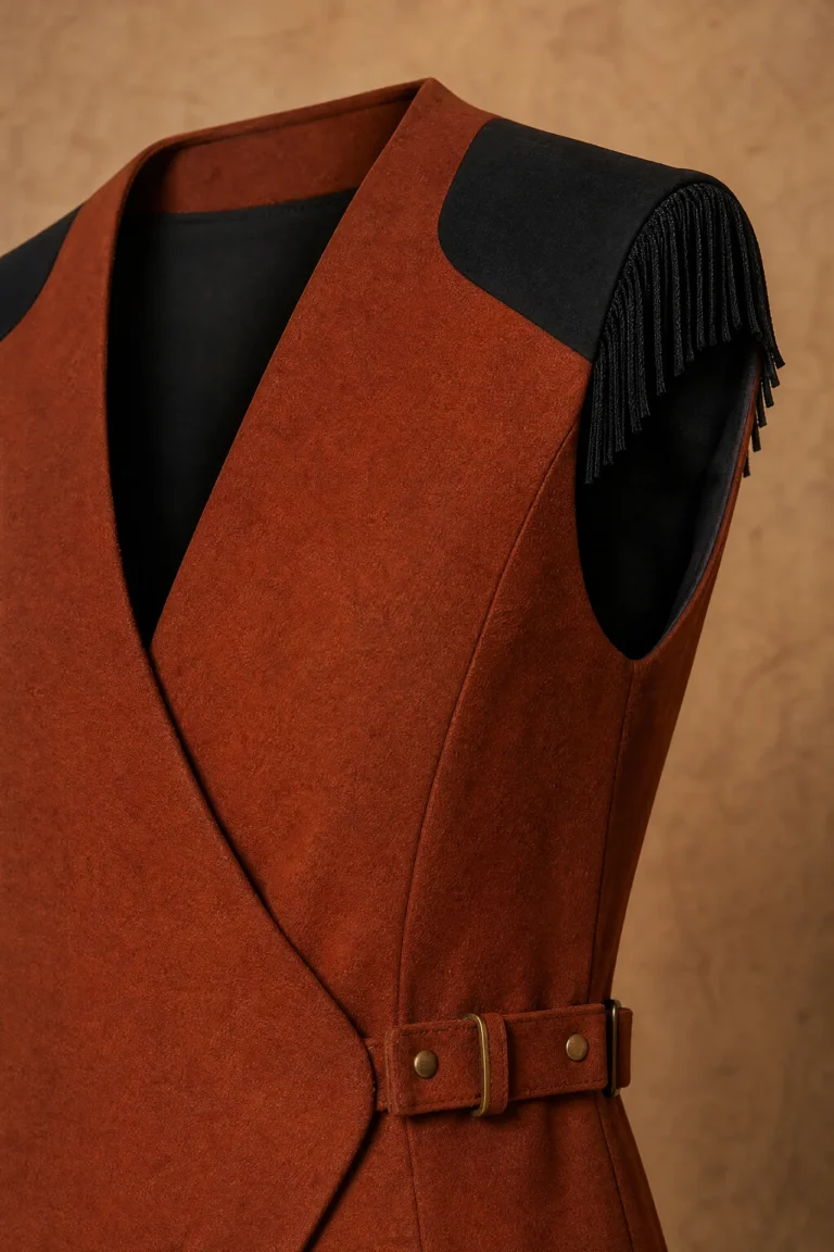 Ember Arc Waistcoat design detail
