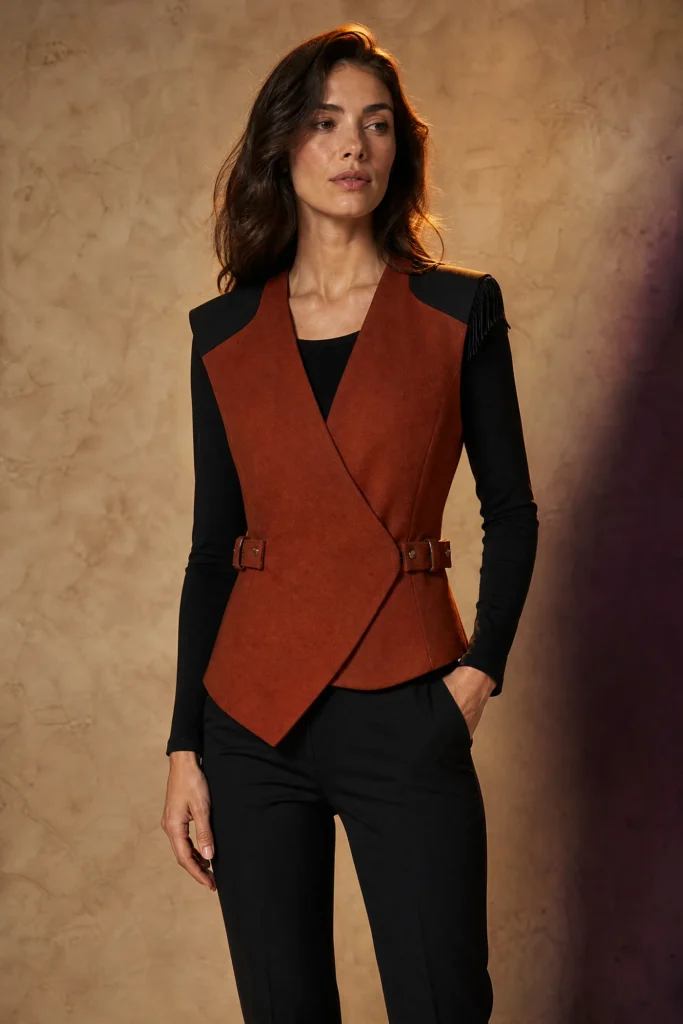 Ember Arc Waistcoat styled view