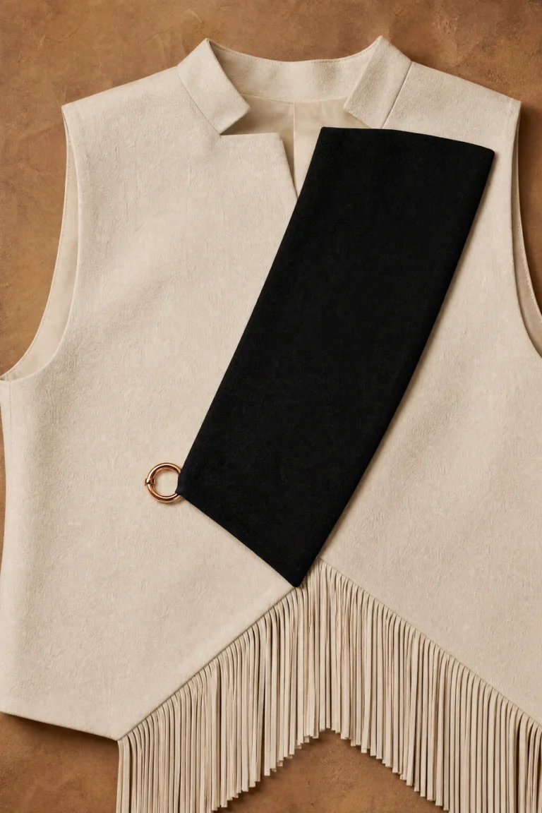 Crosswalk Fringe Vest design detail