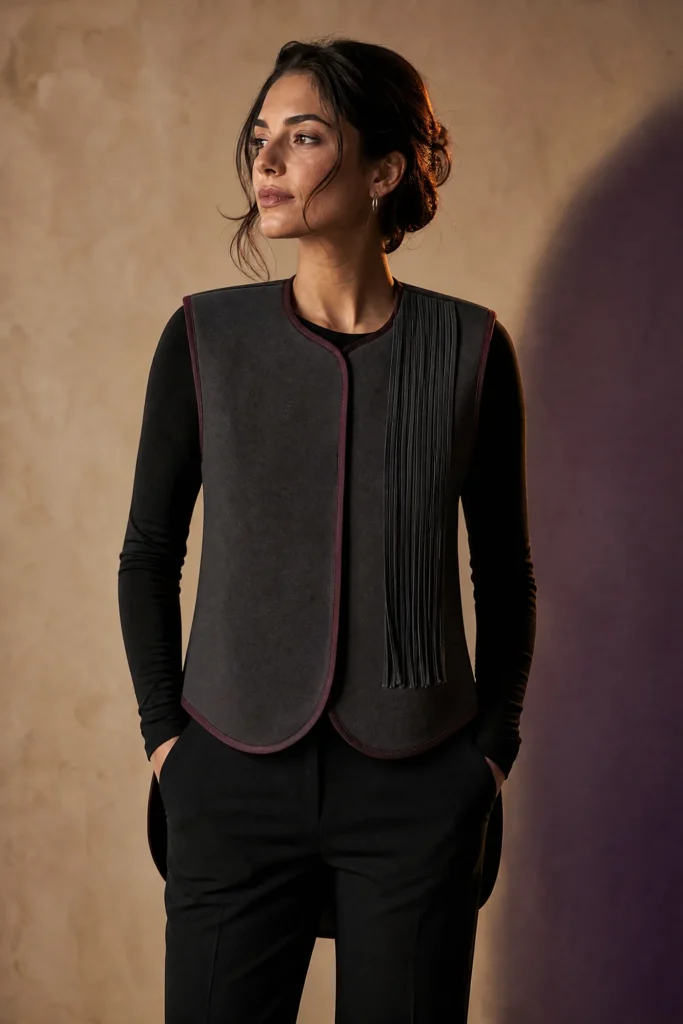 Tethered Edge Vest styled view