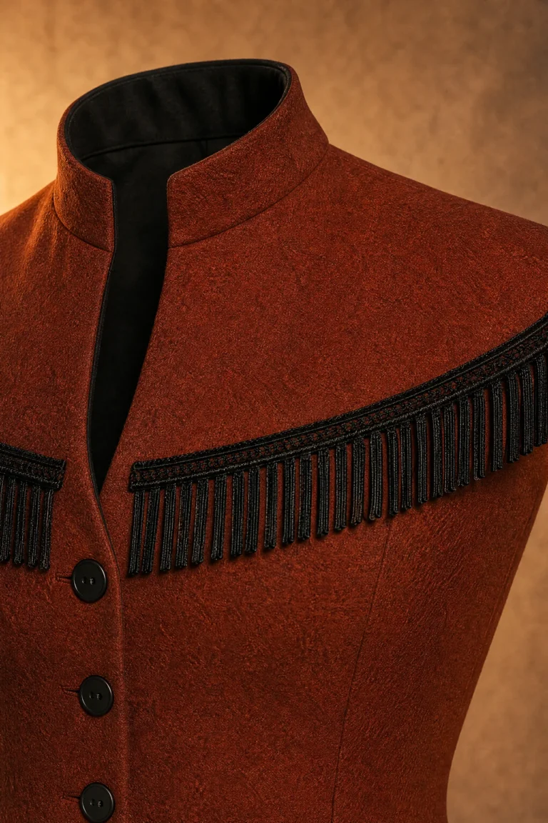 Rustline Capelet Vest design detail