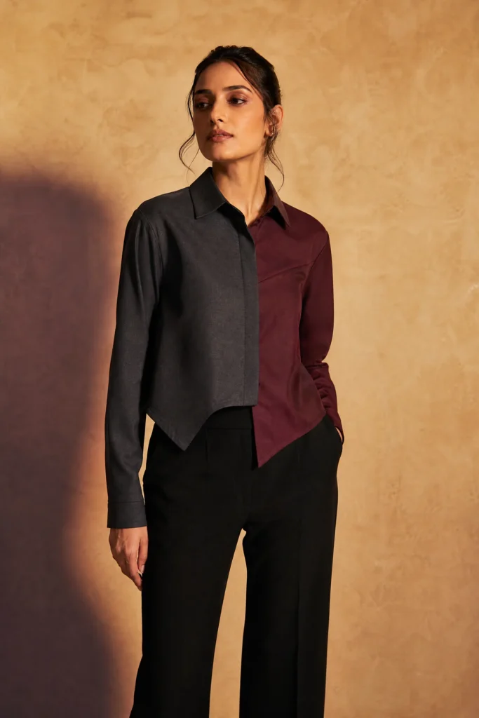 Skyline Split Shirt styled view