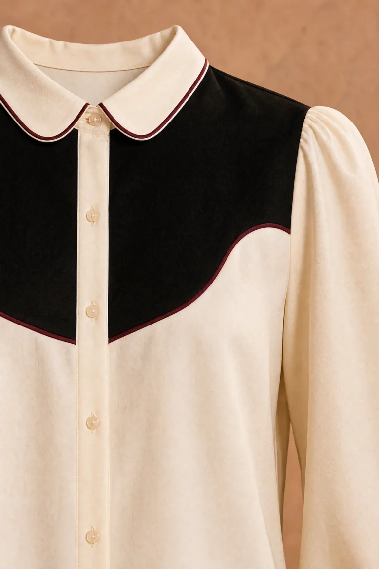 Saddle Curve Blouse design detail